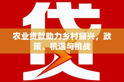 昌都农业贷款助力乡村振兴，政策、机遇与挑战