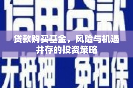 昌都贷款购买基金，风险与机遇并存的投资策略