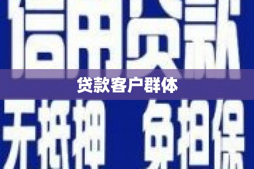 昌都贷款客户群体