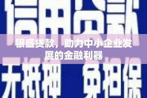 昌都银盛贷款，助力中小企业发展的金融利器