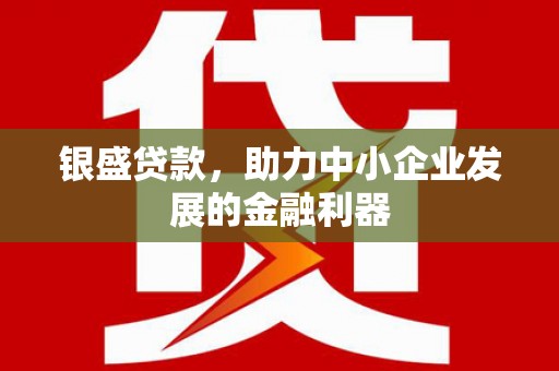 昌都银盛贷款，助力中小企业发展的金融利器