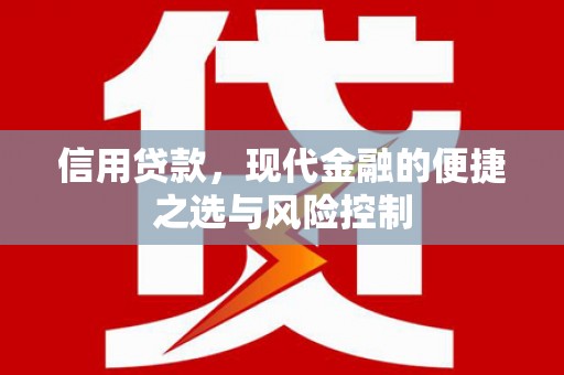 昌都信用贷款，现代金融的便捷之选与风险控制