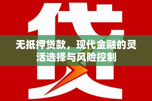 昌都无抵押贷款，现代金融的灵活选择与风险控制