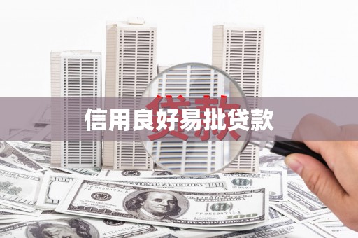 昌都信用良好易批贷款