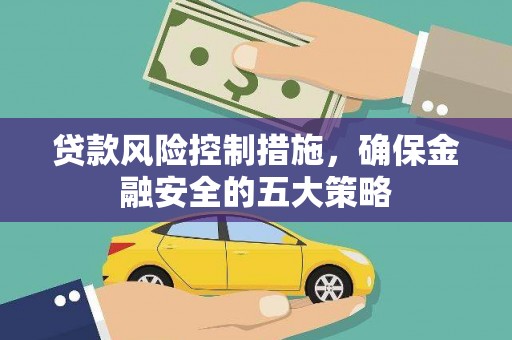 昌都贷款风险控制措施，确保金融安全的五大策略