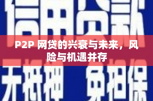 昌都P2P 网贷的兴衰与未来，风险与机遇并存