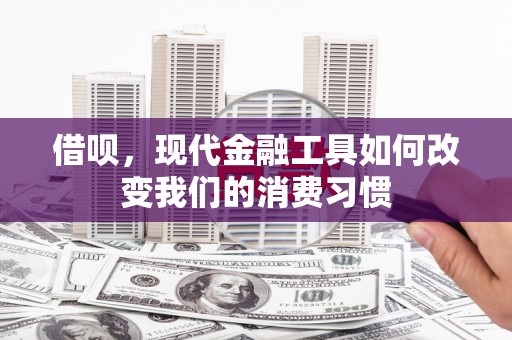 昌都借呗，现代金融工具如何改变我们的消费习惯