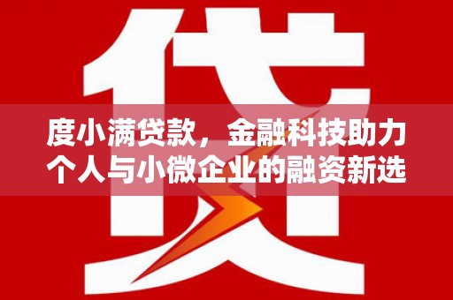 昌都度小满贷款，金融科技助力个人与小微企业的融资新选择