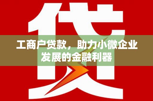 昌都工商户贷款，助力小微企业发展的金融利器