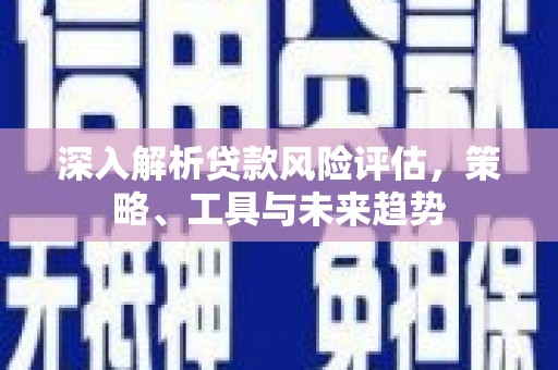 昌都深入解析贷款风险评估，策略、工具与未来趋势