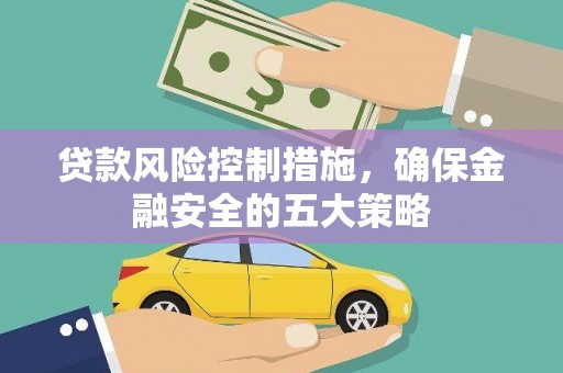 昌都贷款风险控制措施，确保金融安全的五大策略