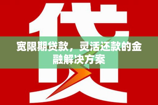昌都宽限期贷款，灵活还款的金融解决方案