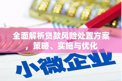 昌都全面解析贷款风险处置方案，策略、实施与优化
