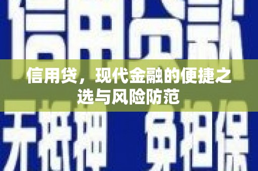 昌都信用贷，现代金融的便捷之选与风险防范